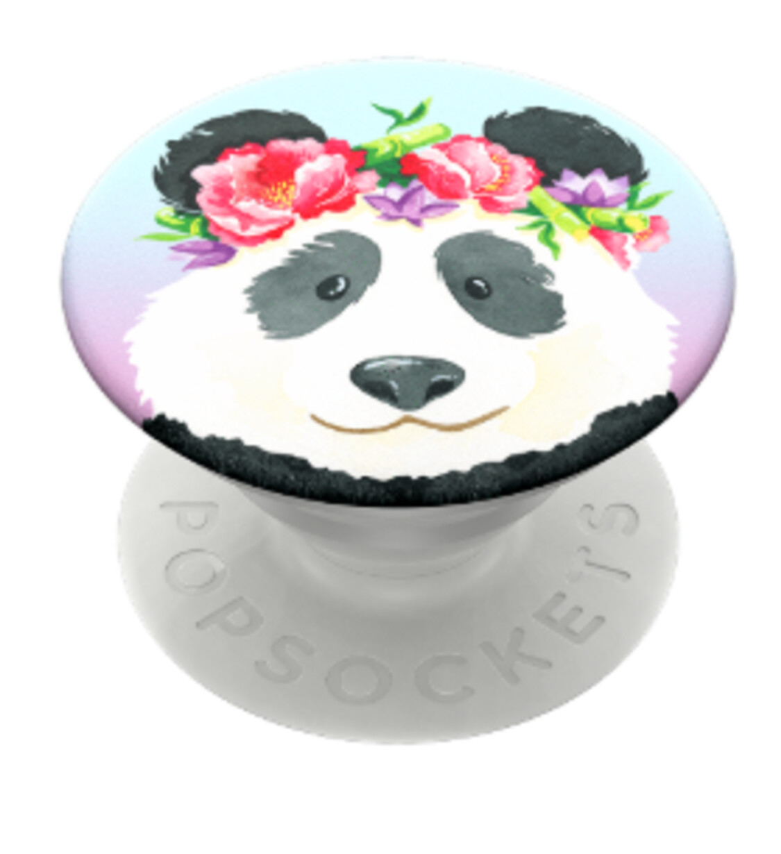  POPSOCKETS PopGrip Pandachella (Illustrierter Panda mit Blumenkranz)