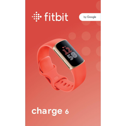 Fitbit Charge 6 Coral Fitness Tracker (Herzfrequenzmessung, Schrittzähler)