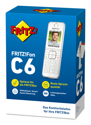 Fon FRITZ! C6 DECT-Telefon Anrufer-Identifikation Weiß