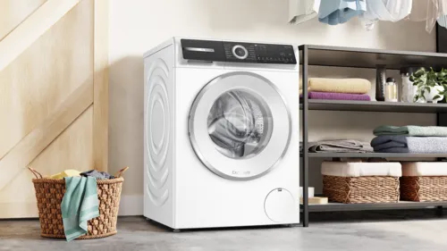 Bosch Serie 6 WGH244M90 Waschmaschine Frontlader 9 kg 1400 RPM Schwarz, Weiß