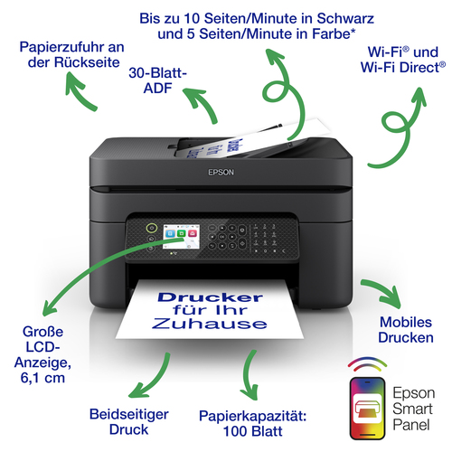 Epson WorkForce WF-2950DWF Tintenstrahl A4 5760 x 1440 DPI 33 Seiten pro Minute WLAN