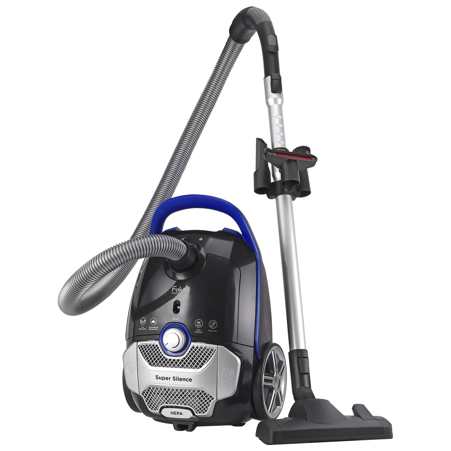 Fakir Blue Vac Power Bodenstaubsauger (800 W, 12 m Aktionsradius, HEPA Filter, Staubfüllanzeige)