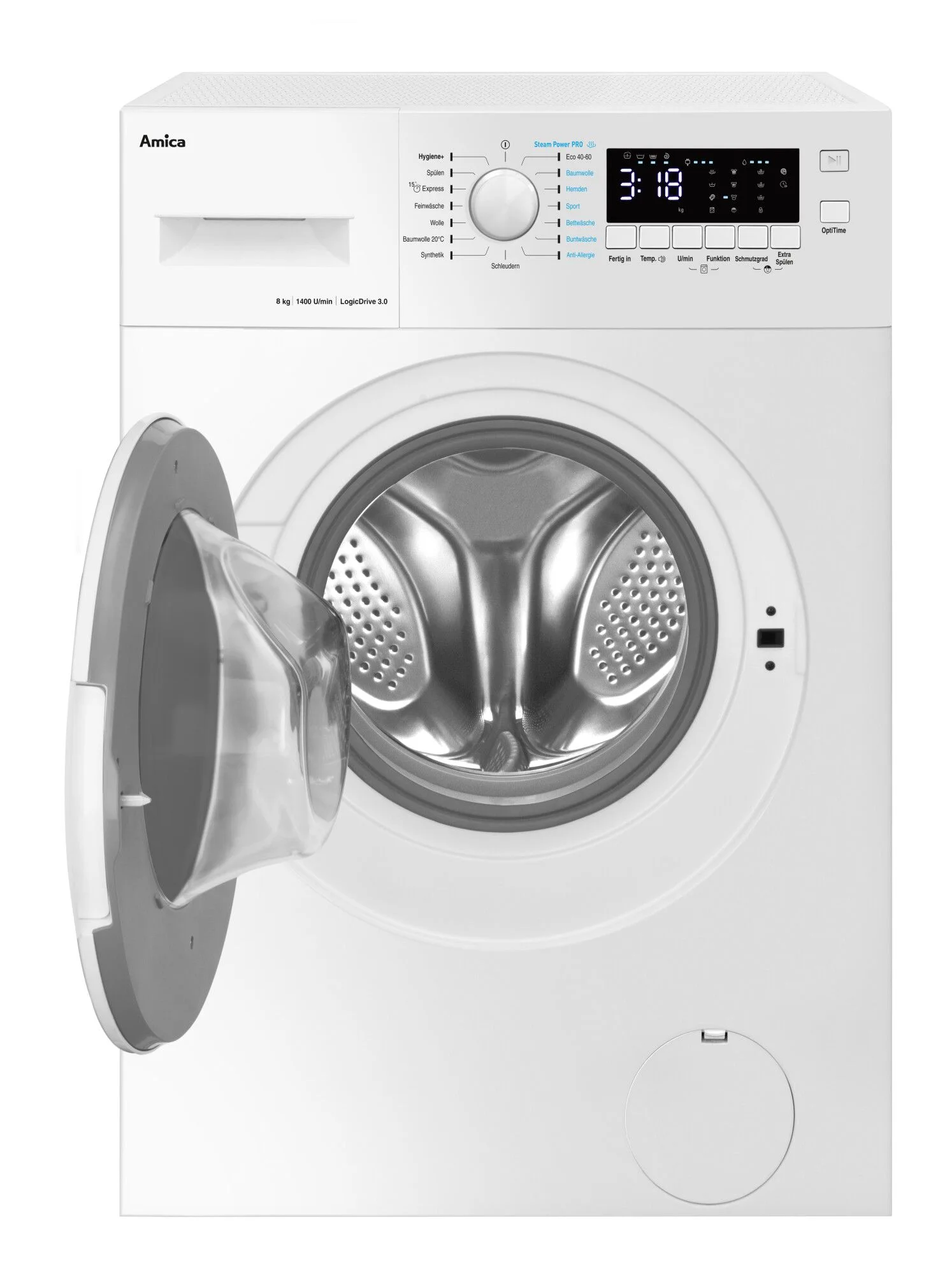 AMICA WA 484 082 Waschmaschine (Frontlader, freistehend, 8 kg, A, 1400 U/Min)
