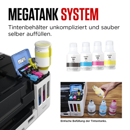Canon MAXIFY GX7050 MegaTank Farb-Tintenstrahl-Multifunktionssystem mit WLAN und nachfüllbaren Tintentanks Canon MAXIFY GX7050 MegaTank Farb-Tintenstrahl-Multifunktionssystem mit WLAN und nachfüllbaren Tintentanks