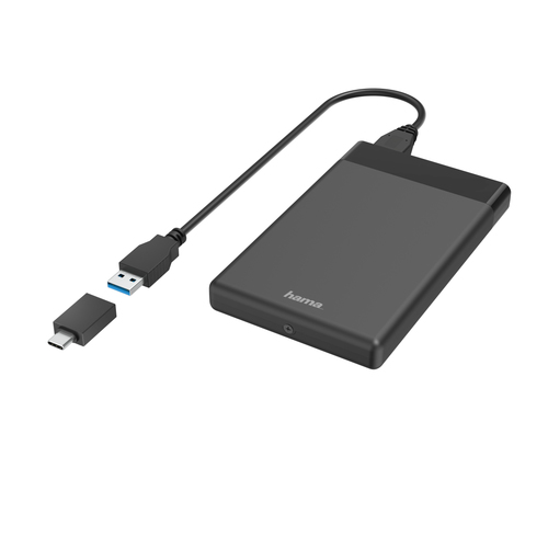 Hama 00200760 Speicherlaufwerksgehäuse HDD / SSD-Gehäuse Schwarz 2.5"